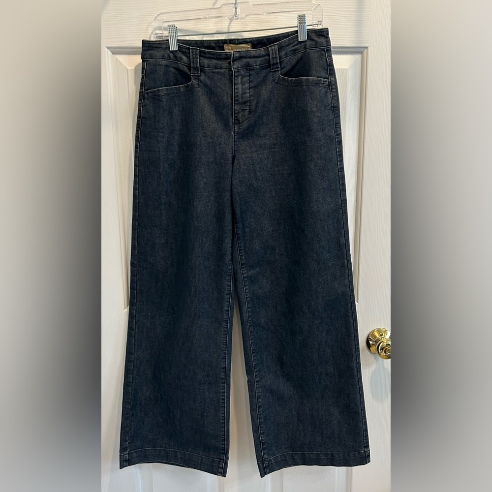 Coldwater Creek Wide-leg Mid-rise Dark Wash Jeans - 10P - EUC!